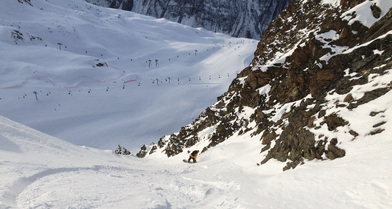 Couloir Riding in Obergurgl